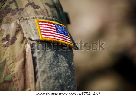 USA flag and US Army