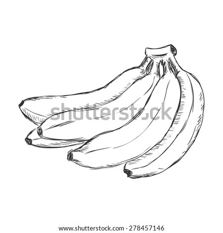 Banana Fruit Outline Clip Stock Photos, Images, & Pictures | Shutterstock