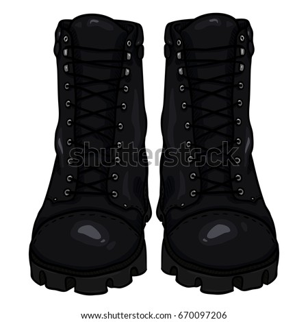 Vector Sketch Illustration Army Boots Stock Vector 169296602 - Shutterstock