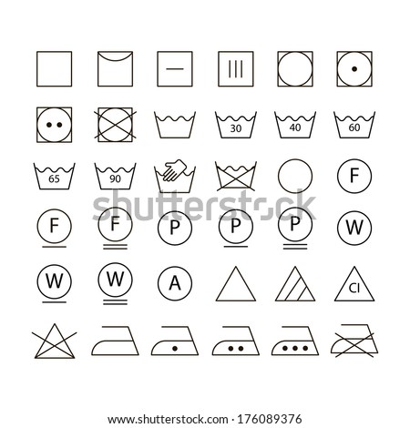 Washing symbols Stock Photos, Images, & Pictures | Shutterstock