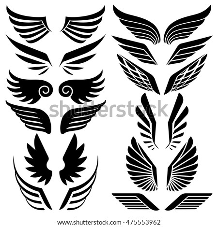 Wings Hand Drawing Vector Illustration Stock Vector 89710015 - Shutterstock