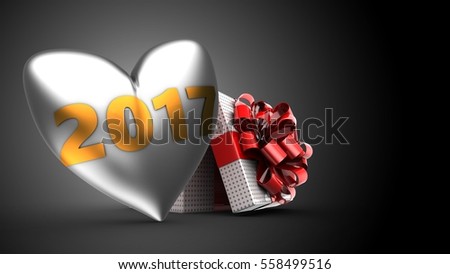 Silver heart background 2017 Silver heart background 2017