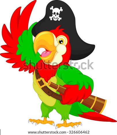 Pirate Parrot Cartoon Stock Vector 326606462 - Shutterstock