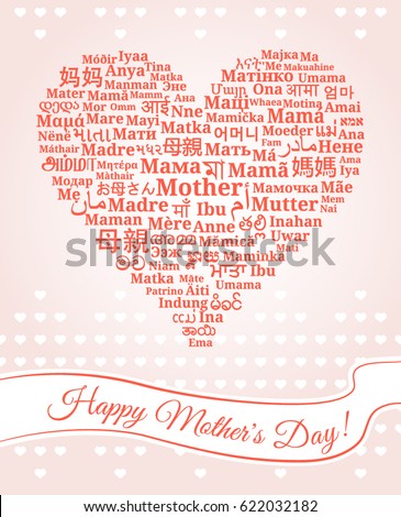 Happy Mothers Day In Different Languages Design Corral