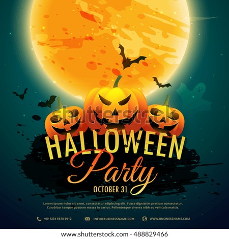 Halloween Poster Invitation Party Mix Various Stock Vector 710941267 ...