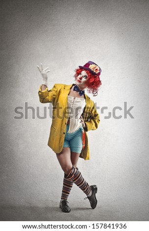 Portrait Sad Clown Bowler Hat Red Stock Photo 156270920 - Shutterstock