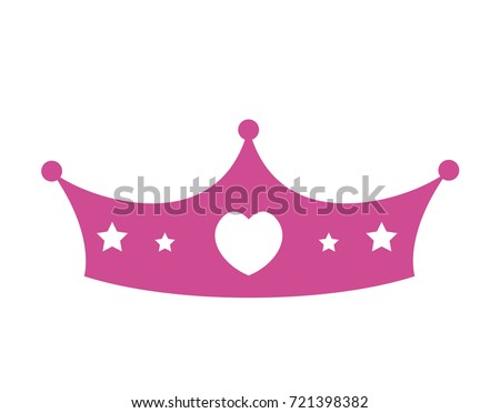 Download Pink Girly Princess Royalty Crown Heart Stock Vector ...