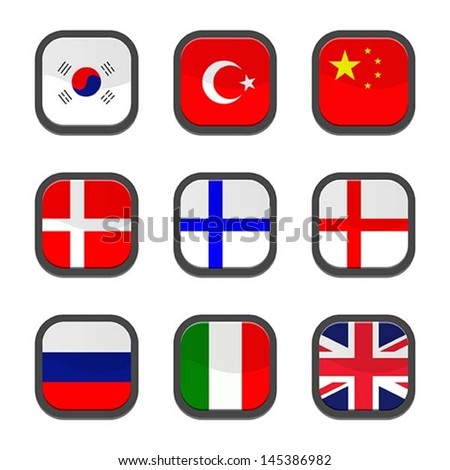 Download Vector Flags Icon Set Europe Part Stock Vector 88283308 ...