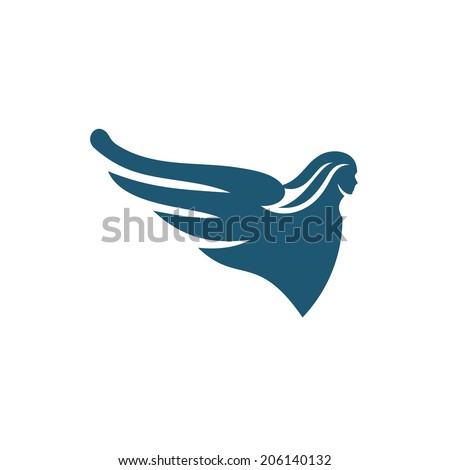 Latrine figure on the bow of ship Branding Identity Corporate vector logo design template Isolated on a white background