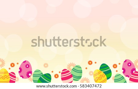 Easter egg theme greeting card