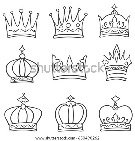 Set Crown Icons Stock Vector 103682990 - Shutterstock