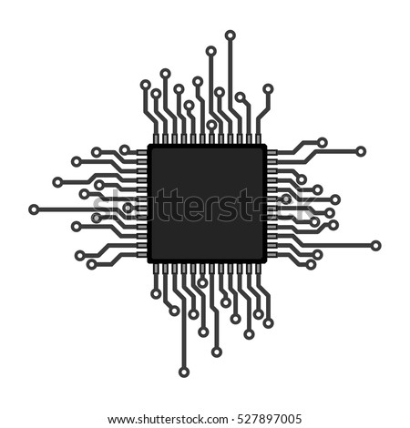 Chip Black Gray Graphic Logo Computer Stock Vector 527897005 - Shutterstock