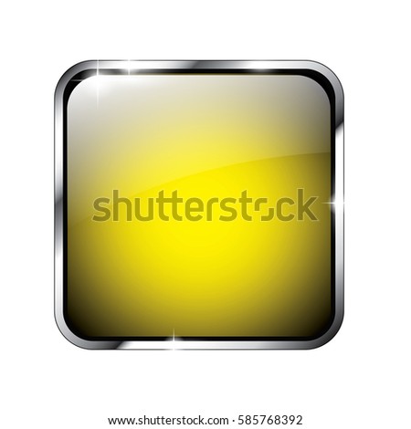 Abstract yellow background with a silver frame, with space for your text. Vector illustration.