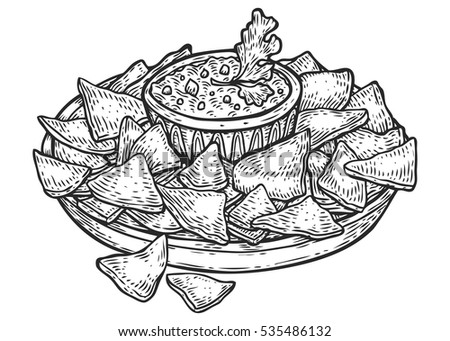Download Sketch Chips And Dip Coloring Pages