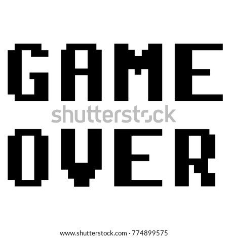 Game Over Pixel Style Vector Icon Stock Vector 774899575 - Shutterstock