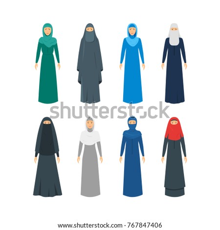 Set Various Middle East Women National Stock Vector 616762283 ...