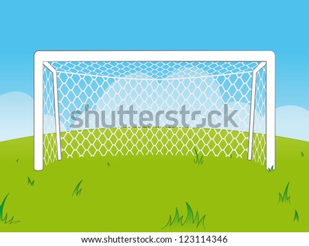 Soccer Goal Front View Detailed Vector Stock Vector 43047436 - Shutterstock