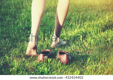 Walking Barefoot Grass Stock Images, Royalty-Free Images & Vectors ...