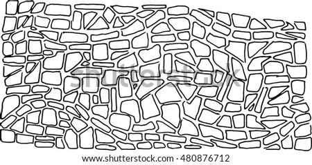 Vector Stone Wall Стоковое Векторное Изображение 480876712 - Shutterstock