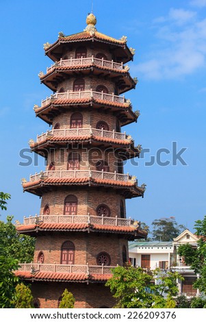 Chinese pagoda in Hue, Vietnam