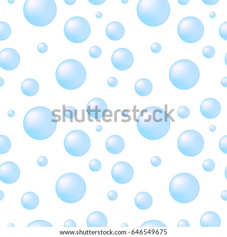 Seamless Water Bubble Pattern On White Stock Vector 646549675 ...