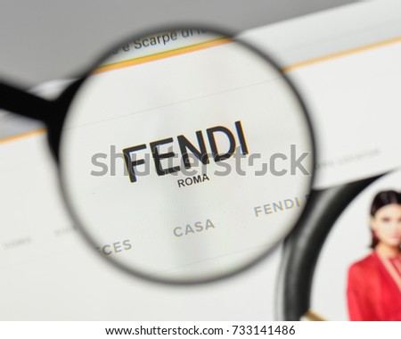 Milan, Italy - August 10, 2017: Fendi logo on the website homepage.