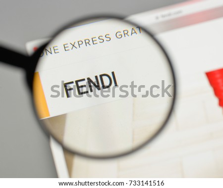Milan, Italy - August 10, 2017: Fendi logo on the website homepage.