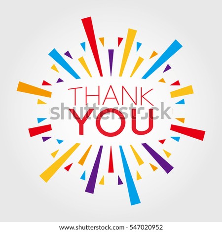 thank you poster banner greeting template stock vector 547020952