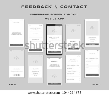 app wireframe template