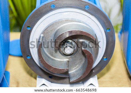 Close iSemii iOpeni iImpelleri iCentrifugali iPumpi Stock Photo 