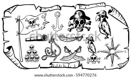 Treasure Map Vector Stock Images, Royalty-Free Images 