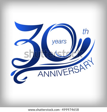 30 Years Anniversary Template Logo Stock Vector 499974658 - Shutterstock