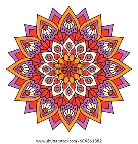 Mandala Vector Mandala Floral Mandala Flower Stock Vector 486136174 ...