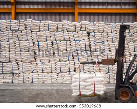 warehouse sugar bags stacking shutterstock handling