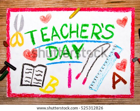 Colorful drawing - Teacher's Day card