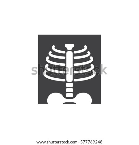 Xray Symbol Roentgen Icon On White Stock Vector 577769248 - Shutterstock