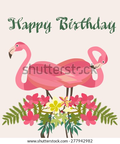 Flamingo Summertime Vectorillustration Stock Vector 287046818 ...