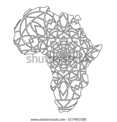 Coloring Antistress Black White Contour Linear Stock Vector 557485588 ...