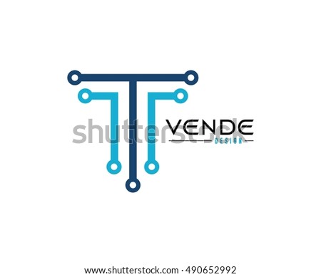 Letter T Logo Circle Shape Symbol Stock Vector 610261976 - Shutterstock