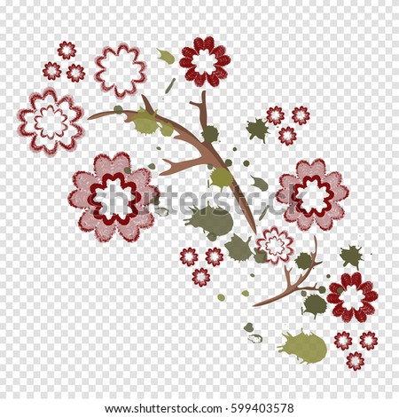 Embroidery Patch Vintage Flowersvector Illustrationtransparent BackgroundPattern Of Peoniesisolated Embroidery Patch Vintage Flowersvector Illustrationtransparent BackgroundPattern Of Peoniesisolated