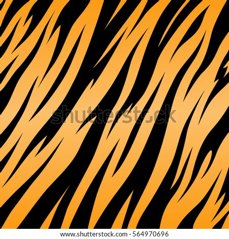 Black Yellow Stripped Tiger Design Stock Illustration 8784442 ...