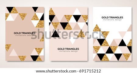 banners set gold geometric patterns vector stock vector hd royalty gold flyer decor