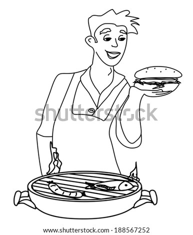 Waitress Covered Server Retro Clip Art Stock Vector 56863669 - Shutterstock