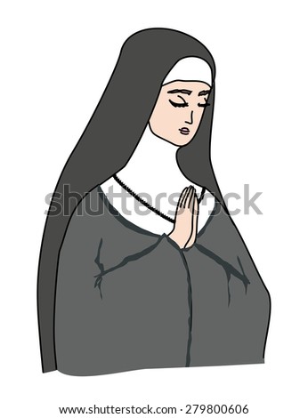 Old Nun Stock Illustration 20357245 - Shutterstock