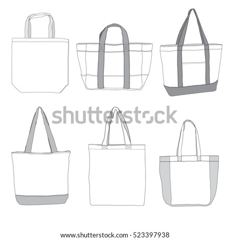 Download Vector Tote Bag Illustrations Mock Up Stock Vector ...