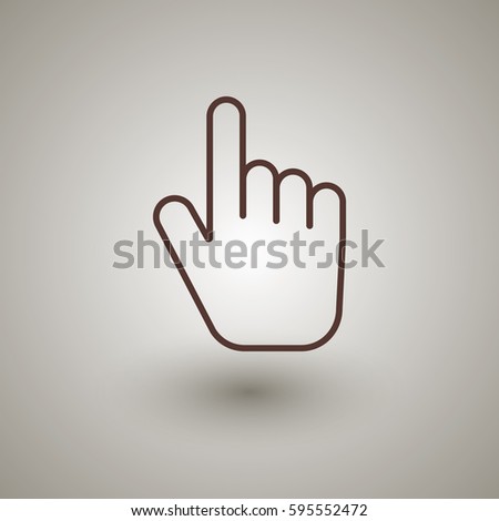 Click Hand Icon Pointer Vector Eps10 Stock Vector 181283036 - Shutterstock