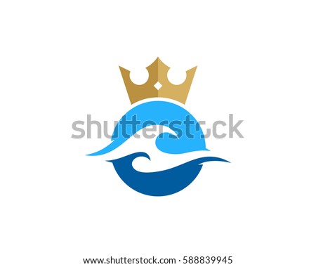 Download Ocean King Logo Design Element Stock Vector 588839945 ...