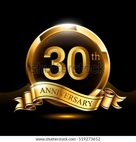 Celebrating 30th Anniversary Logo Silver Ring Stock Vector 526672477 ...