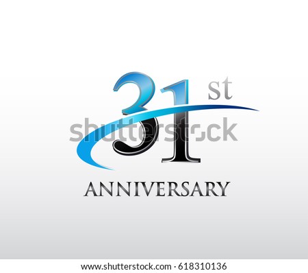 Happy 31st Anniversary Fireworks Star On Stock Vector 552445750 ...