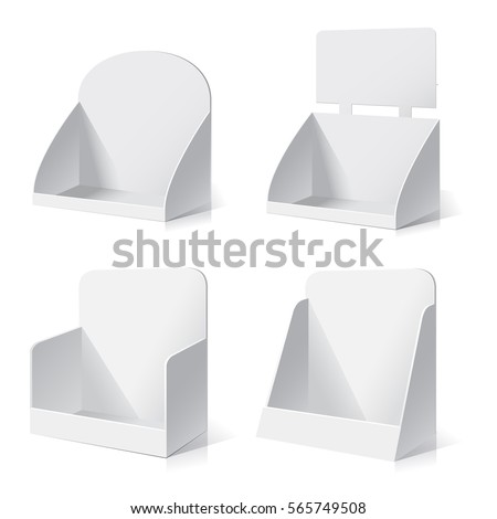 Download White Empty Box Displays Display On Stock Vector 565749508 - Shutterstock
